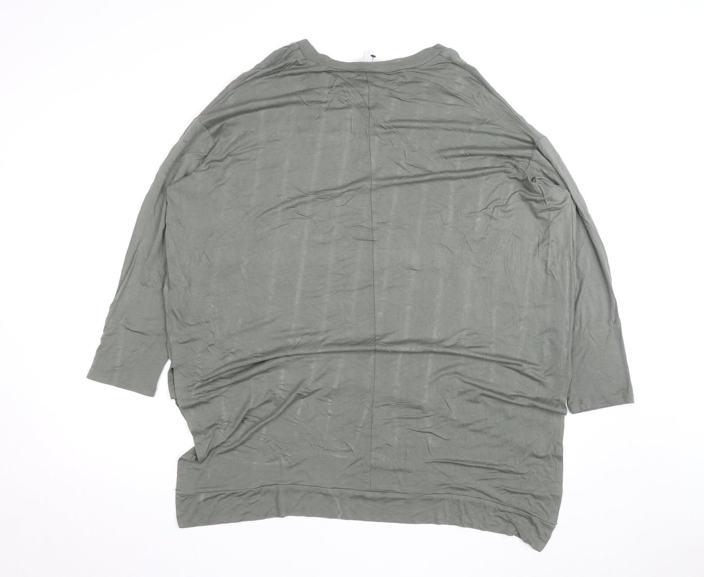 Apricot Women’s Green Tunic Long Sleeve Relaxed Fit T-Shirt Size L