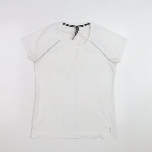 RBX Women's White Short Sleeve Active T-Shirt M Lightweight Quick Dry