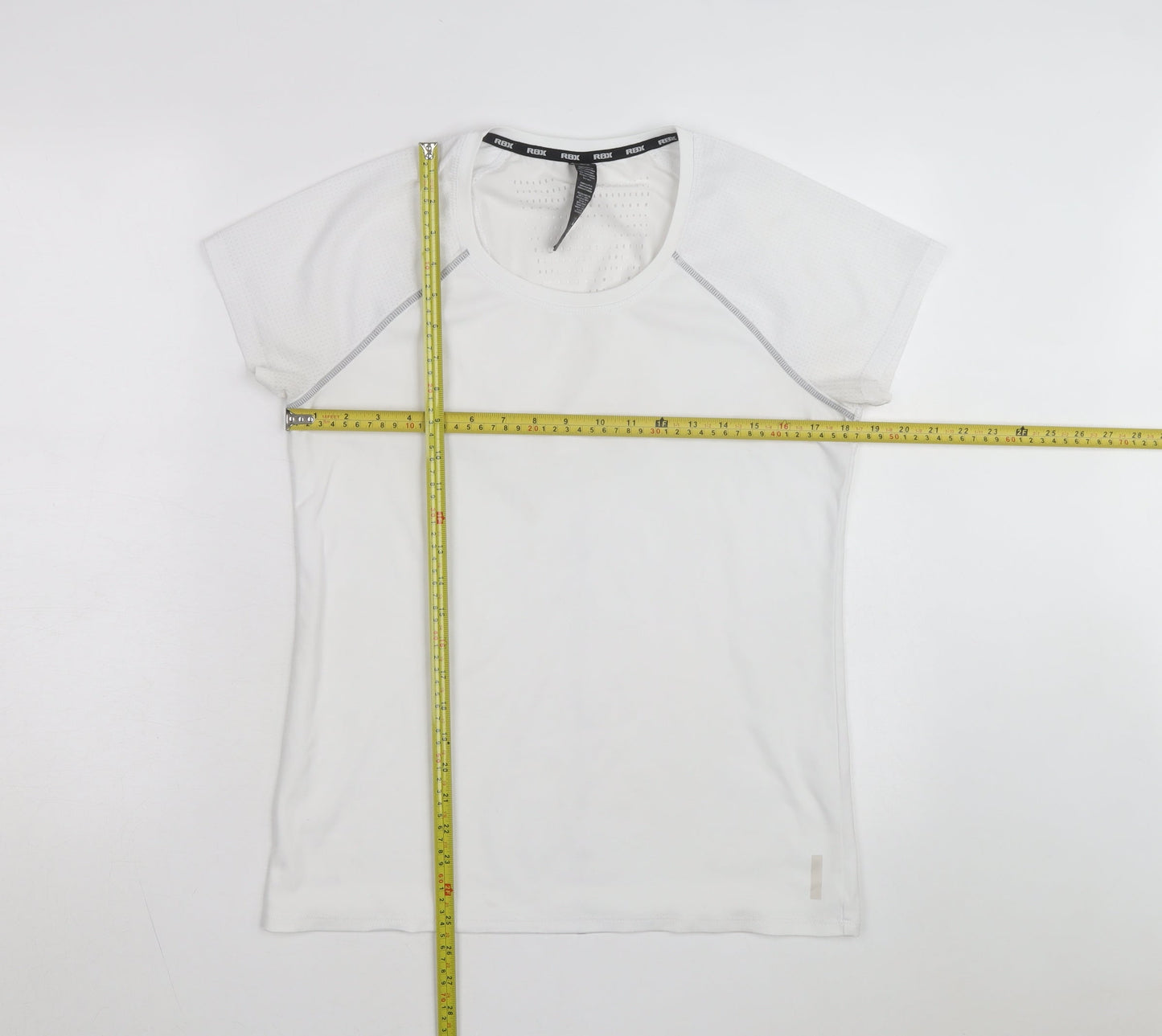 RBX Women's White Short Sleeve Active T-Shirt M Lightweight Quick Dry