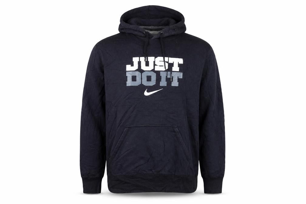 Nike Mens Black 2XL Pullover Hoodie Just Do It Sports Fleece