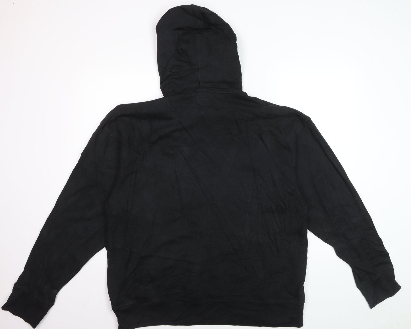 Levi's Men's Black Pullover Hoodie Size L Logo Embroidered Fleece