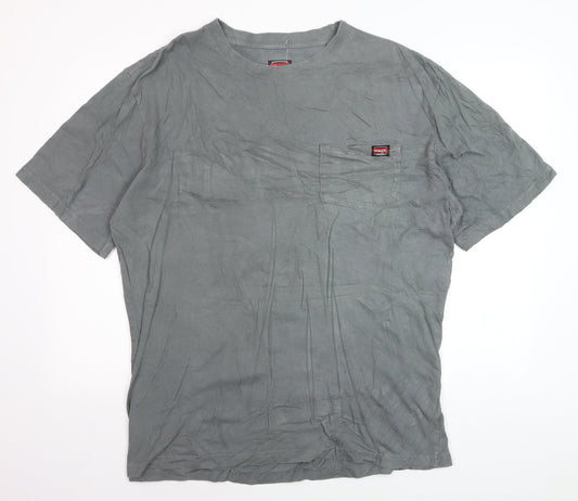 Wrangler Workwear Men's Grey XLT Crew Neck Cotton Pocket T-Shirt