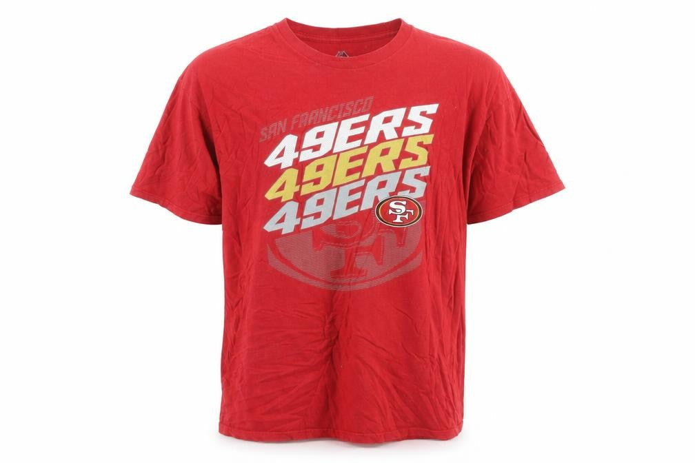 Majestic Men's Red San Francisco 49ers Graphic T-Shirt 2XL