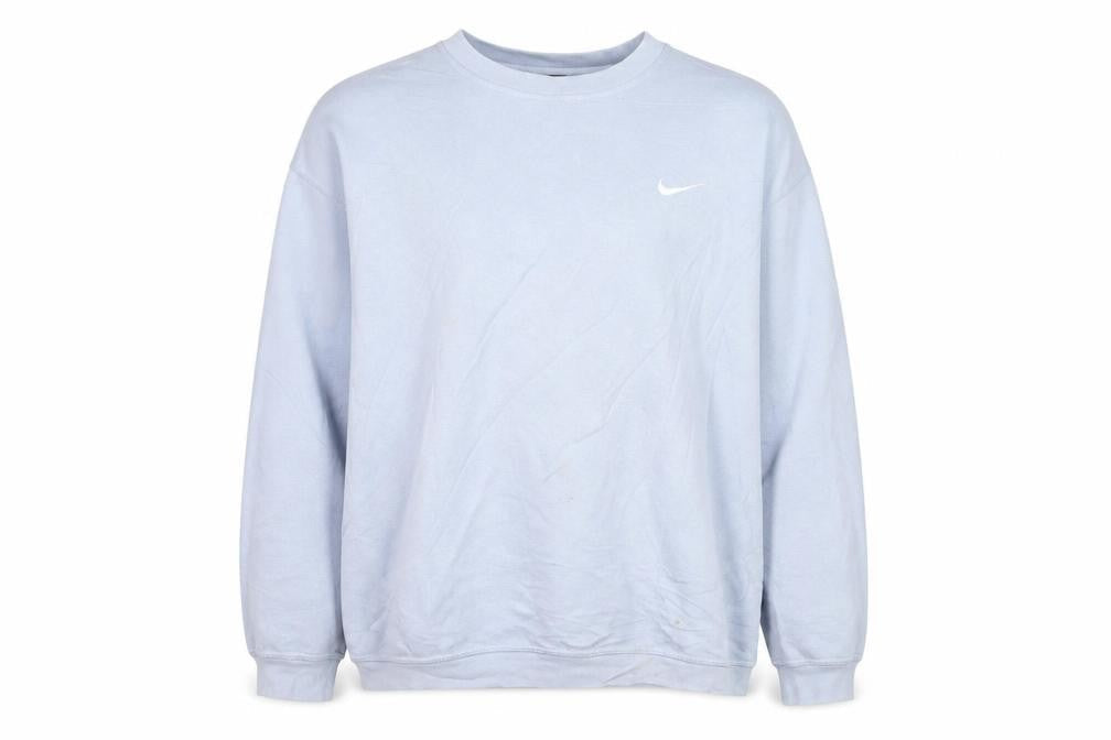 Nike Womens Blue Pullover Sweatshirt XL 80% Cotton Casual Classic