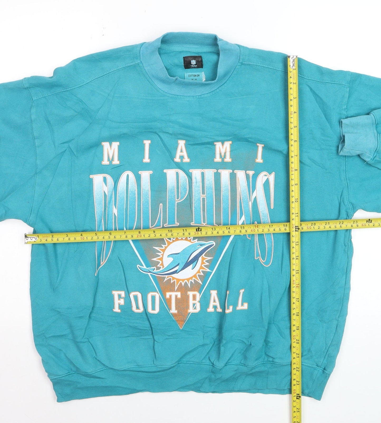 Cotton On NFL Team Apparel Men's Blue Miami Dolphins Sweatshirt M