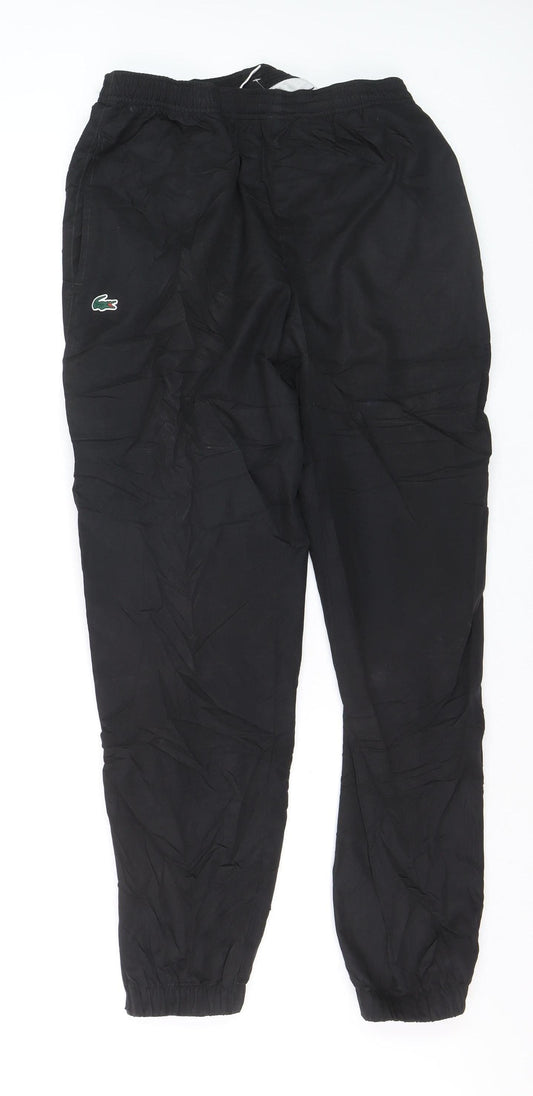 Lacoste Sport Men's Black Relaxed Fit Jogger Trousers Size M Polyester
