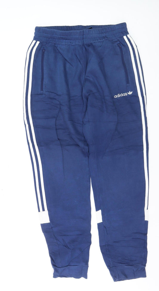 Adidas Men's Blue Jogger Tapered Track Pants Size M Activewear