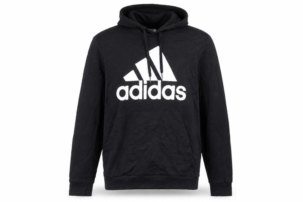 Adidas Mens Black Pullover Hoodie L Logo Graphic Sportswear