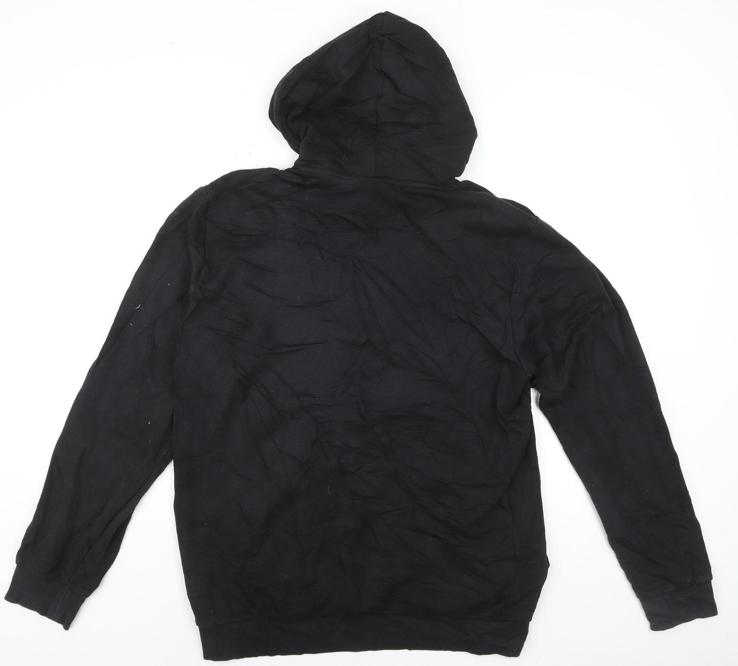 Adidas Mens Black Pullover Hoodie L Logo Graphic Sportswear