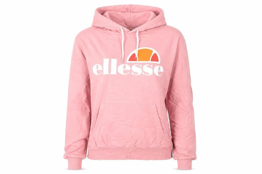 Ellesse Womens Pink Pullover Hoodie Medium Logo Print Casual