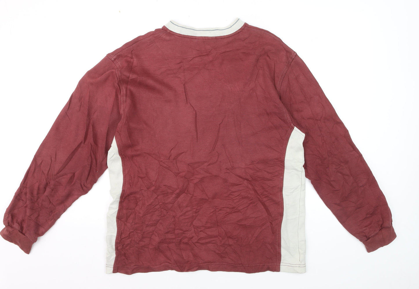 Umbro Men's Red Crew Neck Long Sleeve Pullover Sweatshirt M