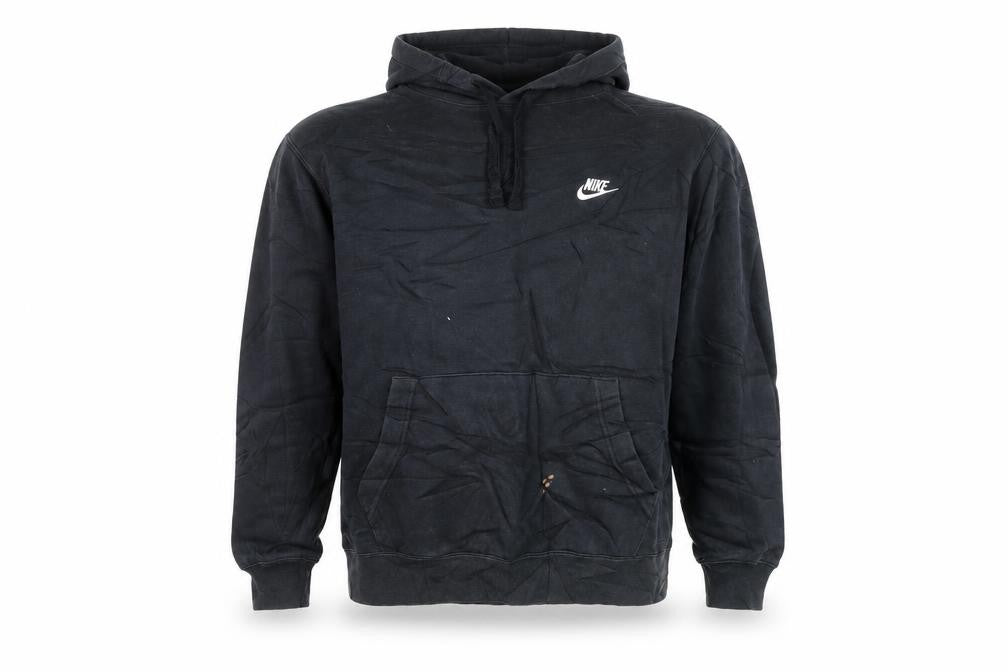 Nike Men's Black Pullover Hoodie L Logo Fleece Sweatshirt