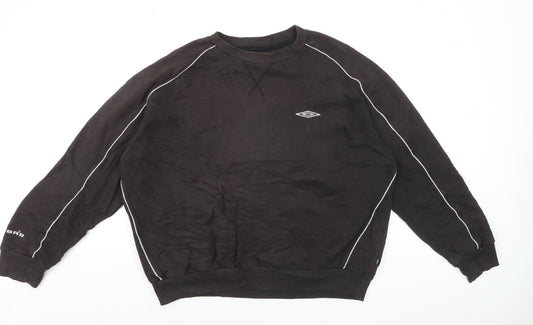 Umbro Men's Black XL Pullover Crew Neck Fleece Sweatshirt