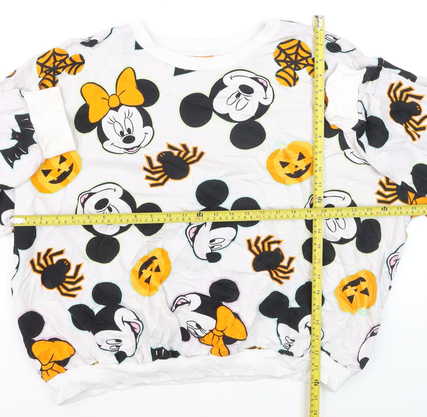 Disney at George Women's White Halloween Mickey & Minnie Sweatshirt 2XL