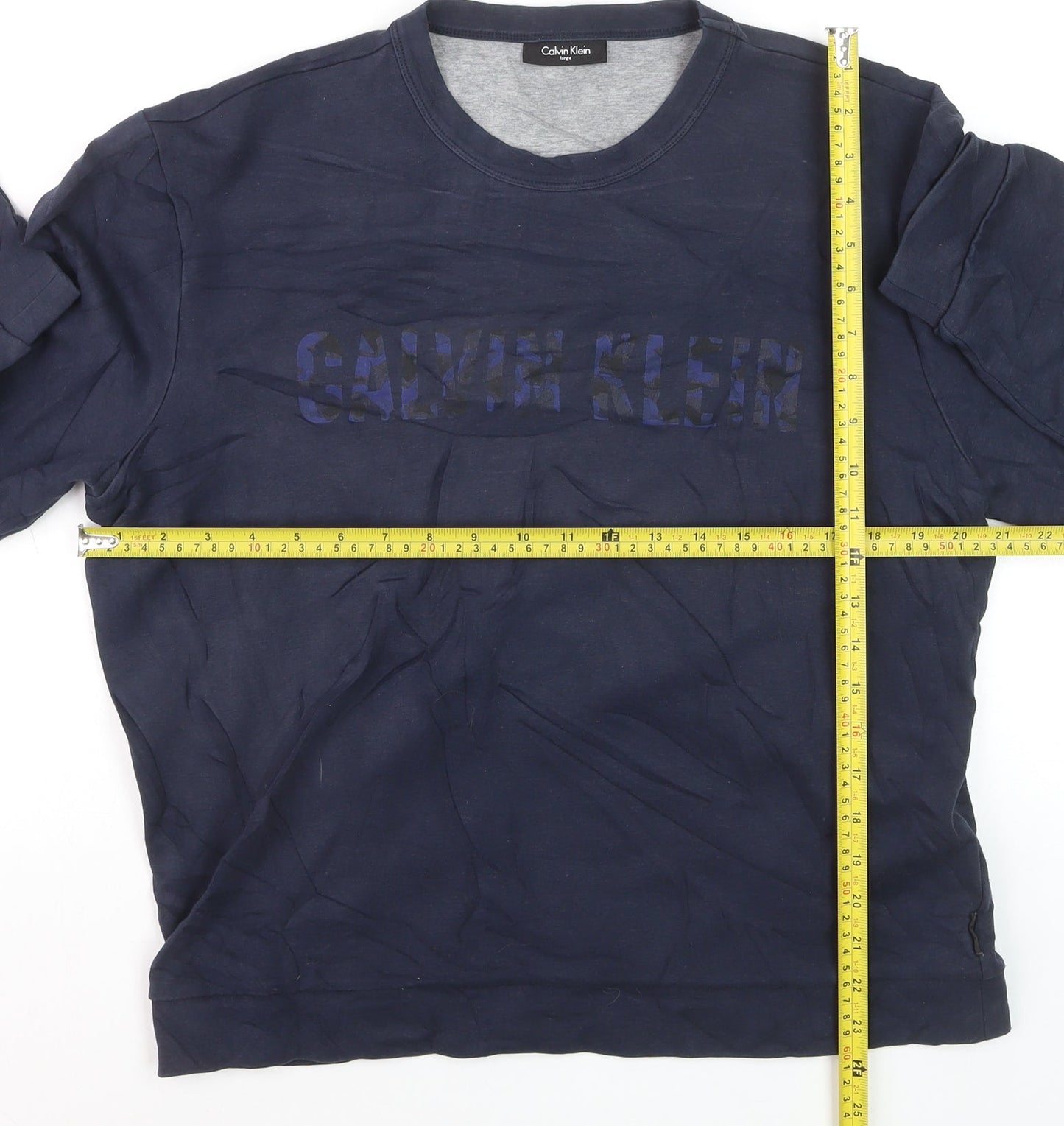 Calvin Klein Men's Blue Logo Pullover Sweatshirt Size L