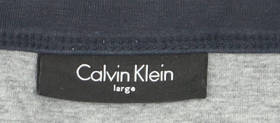 Calvin Klein Men's Blue Logo Pullover Sweatshirt Size L