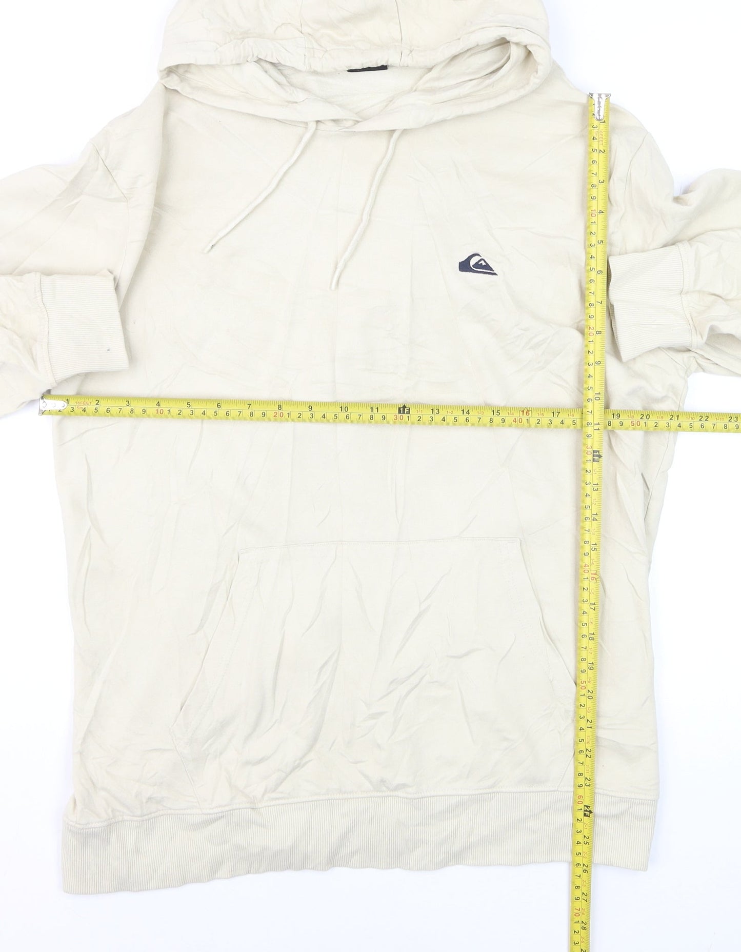 Quiksilver Men’s Beige Pullover Hoodie XL Cotton Blend