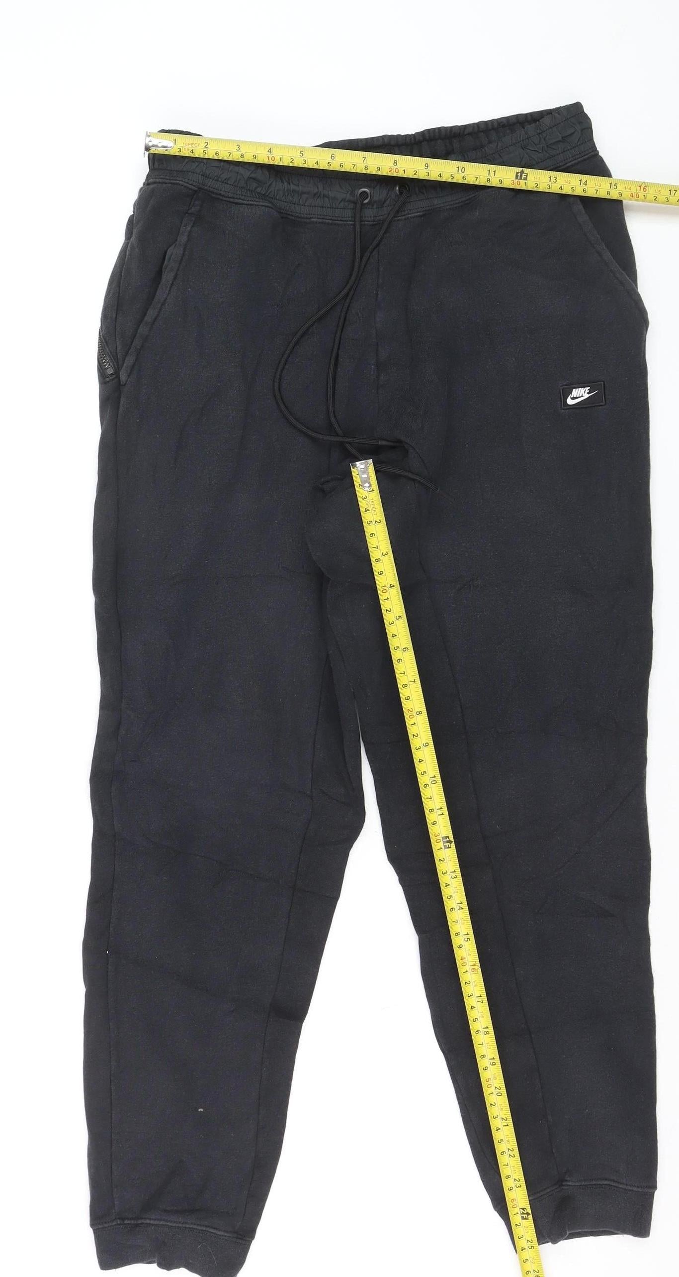Nike Men's Black Jogger Sweatpants M Fleece Regular Fit Active Trousers