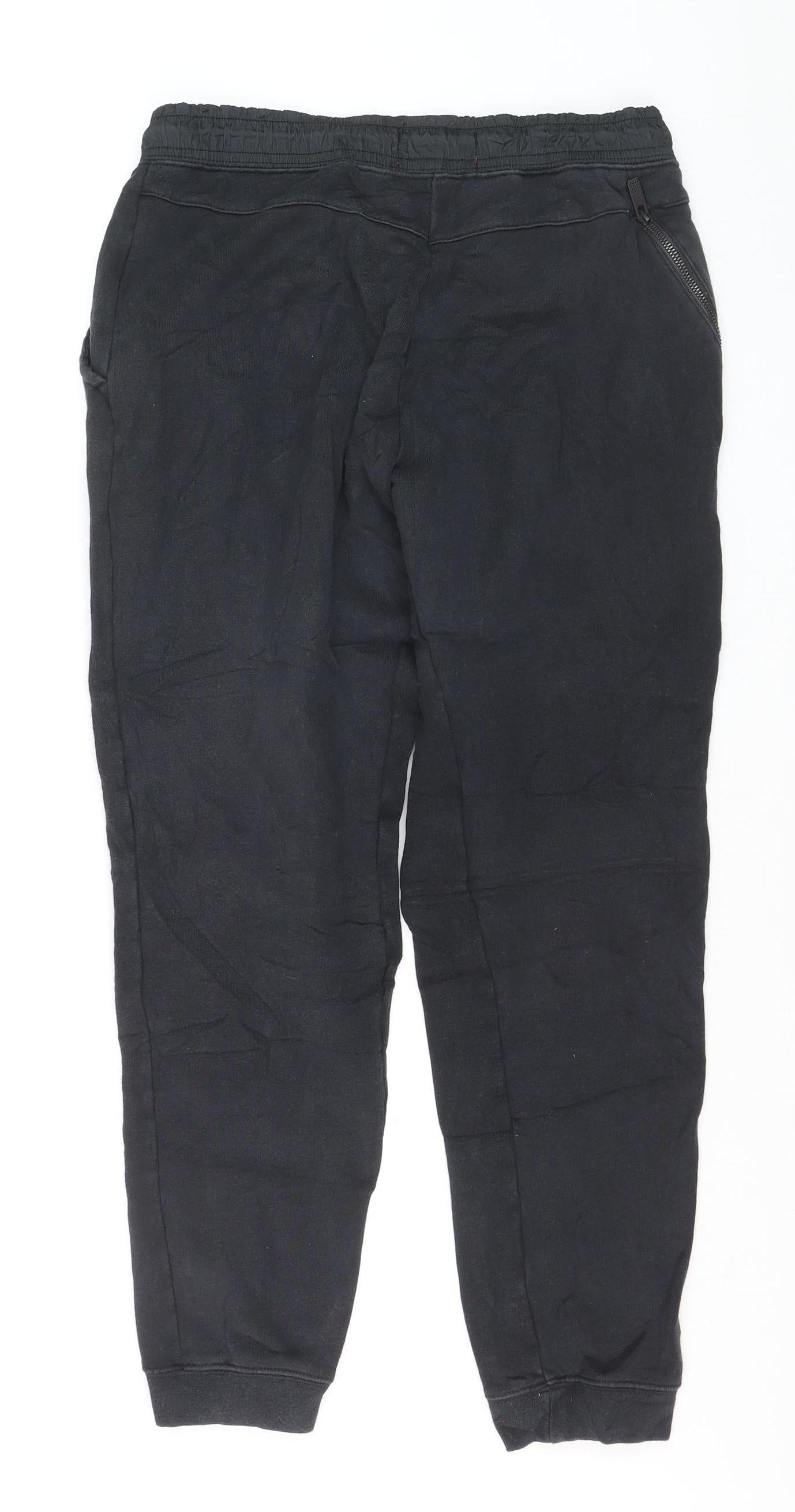 Nike Men's Black Jogger Sweatpants M Fleece Regular Fit Active Trousers