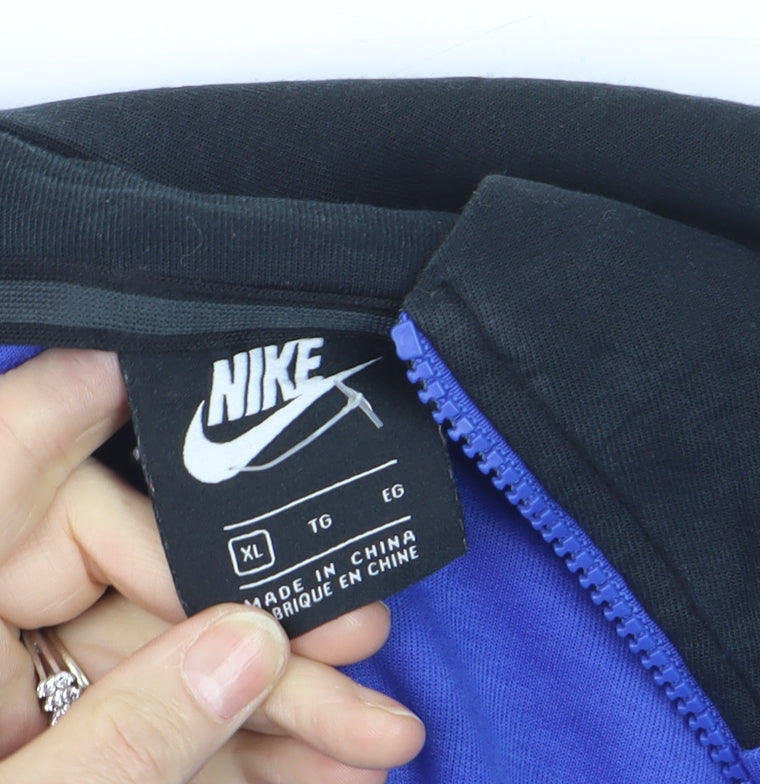 Nike Men's Blue Full Zip Hoodie XL Sportswear Sweatshirt
