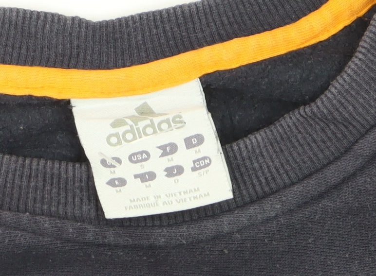 Adidas Men’s Blue Embroidered Logo Pullover Sweatshirt M