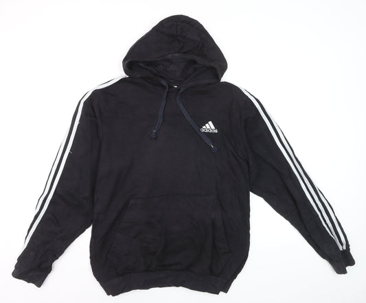 Adidas Men's Black Pullover Hoodie Size M Sports Fleece