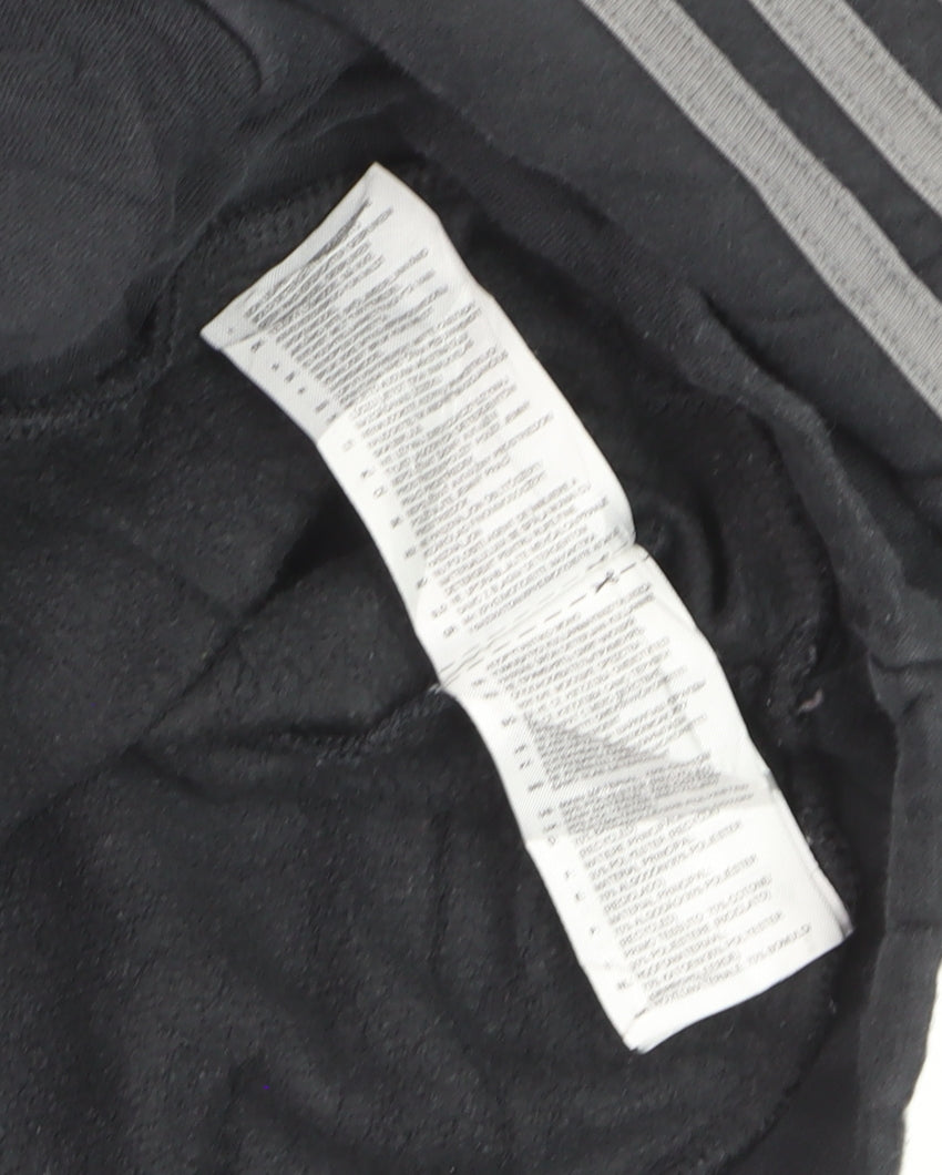 Adidas Mens Black Crew Neck Pullover Sweatshirt Size L Sports Fleece
