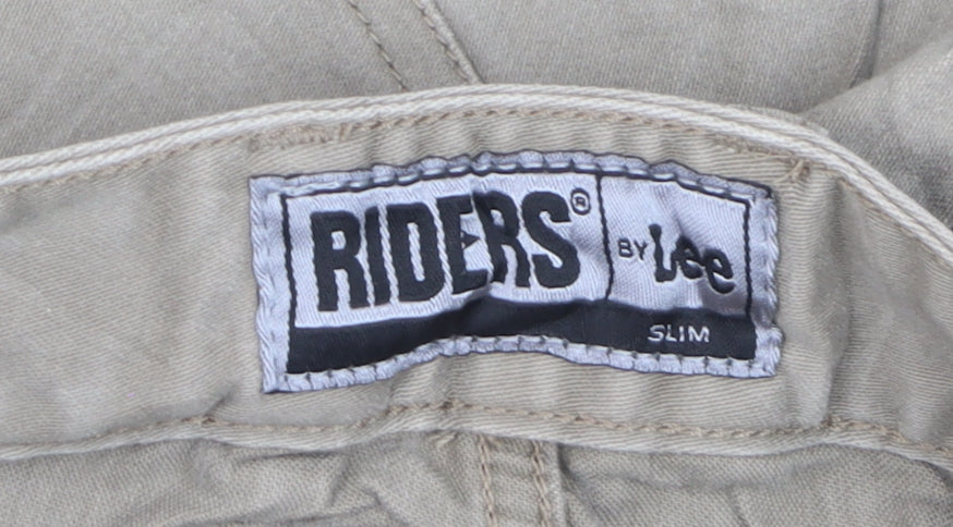 Lee Riders Men's Beige Slim Fit Chino Trousers W34 L34