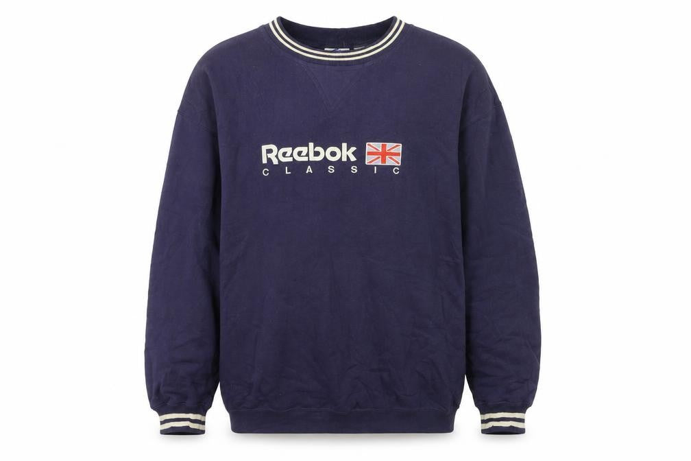 Reebok Classic Men's Blue XL Pullover Sweatshirt Crew Neck Fleece