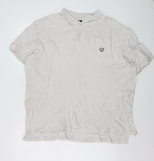 Chaps Men's Beige Cotton Collared XL Polo T-Shirt