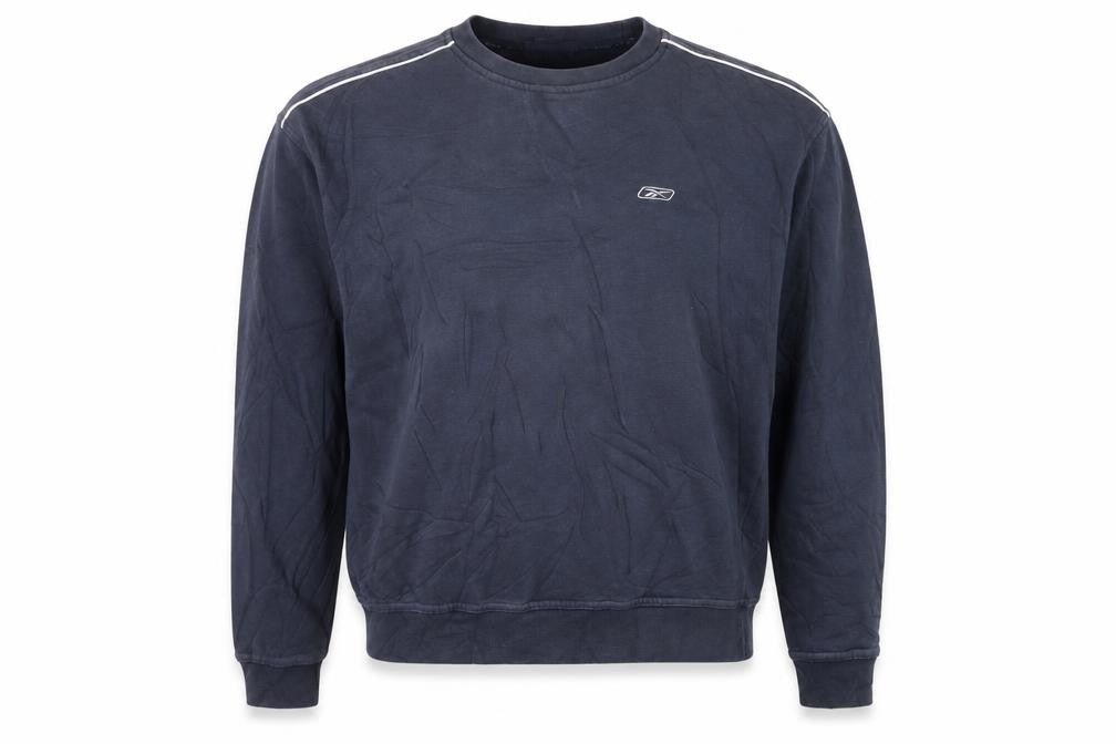 Reebok Men's Blue Pullover Sweatshirt Size M Crew Neck Sports Style