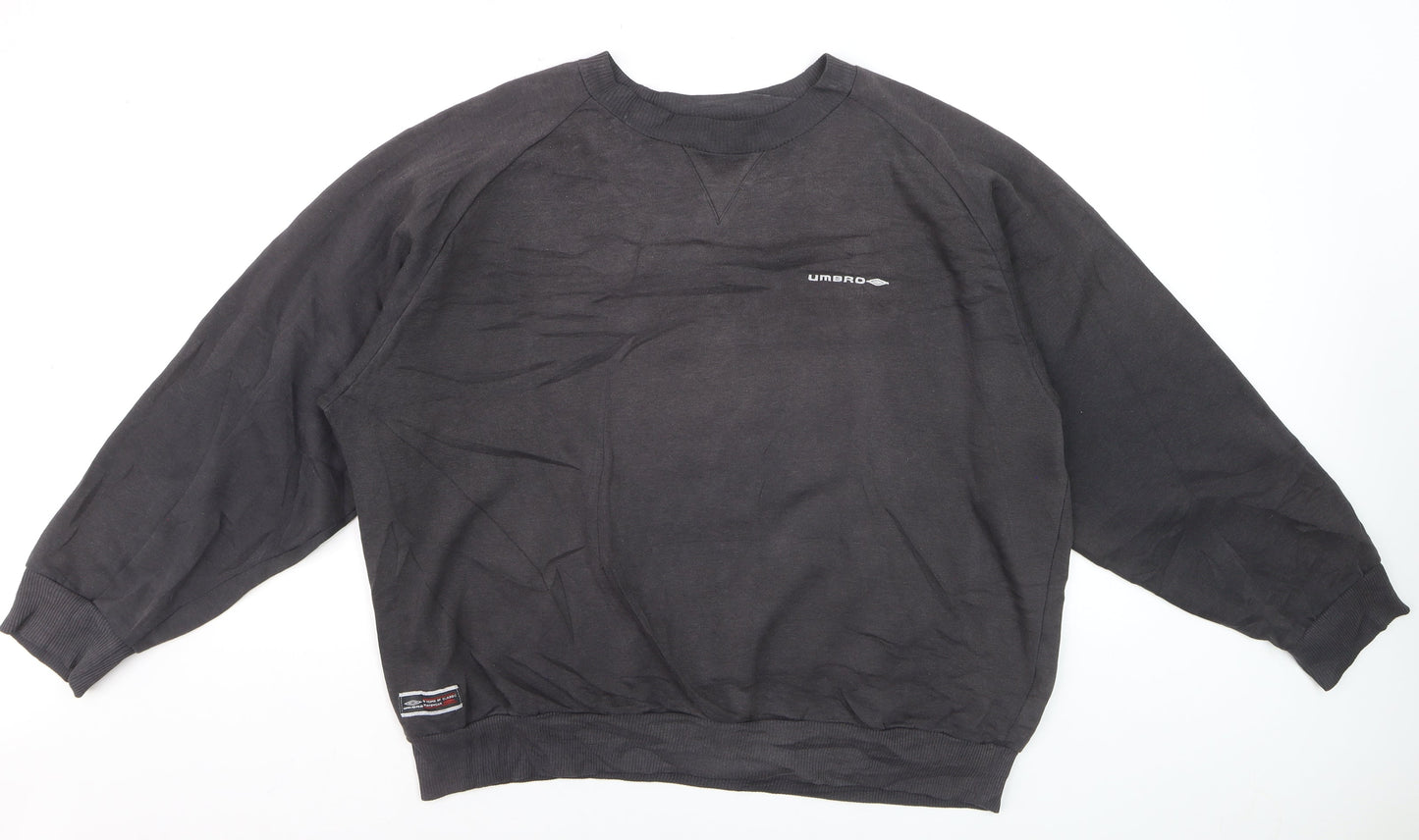 Umbro Men's Black XL Pullover Sweatshirt Crew Neck Sports Top