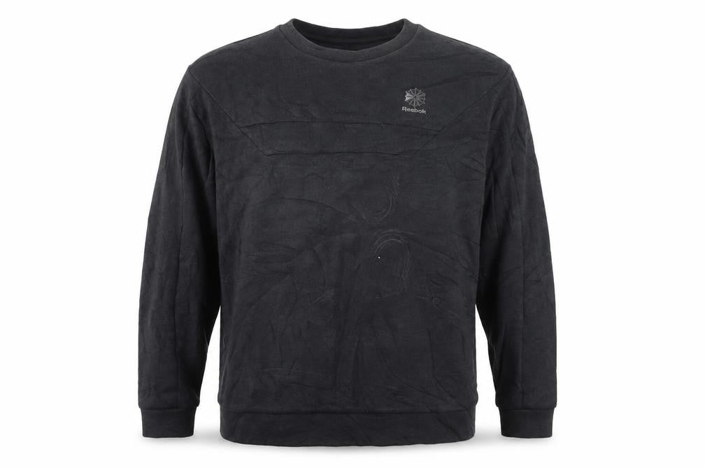 Reebok Men Black L Pullover Sweatshirt Crew Neck Classic Logo