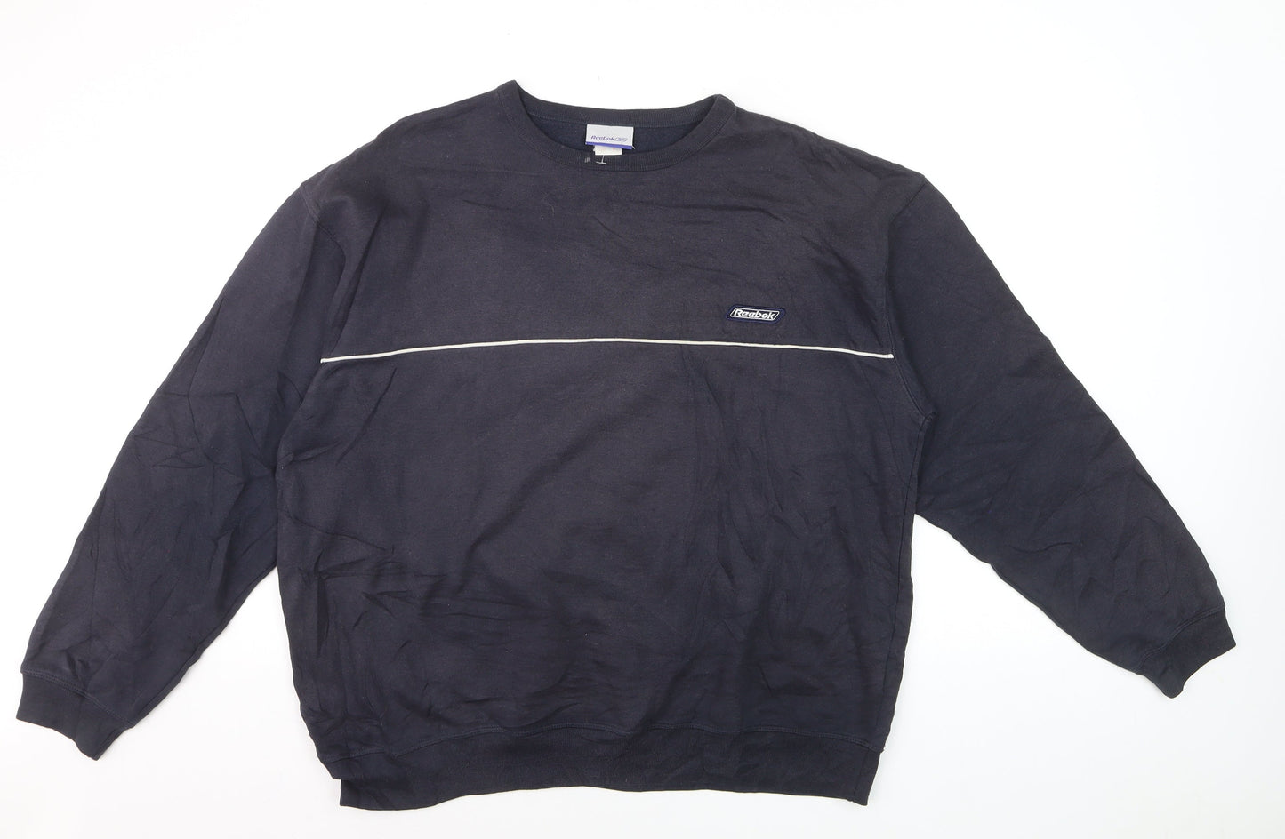 Reebok Men's Black L Pullover Crew Neck Sweatshirt