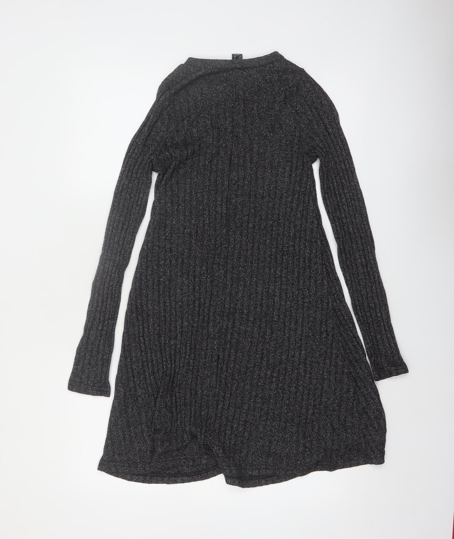Atmosphere Womens Grey Long Sleeve Knit A-Line Dress Size 8