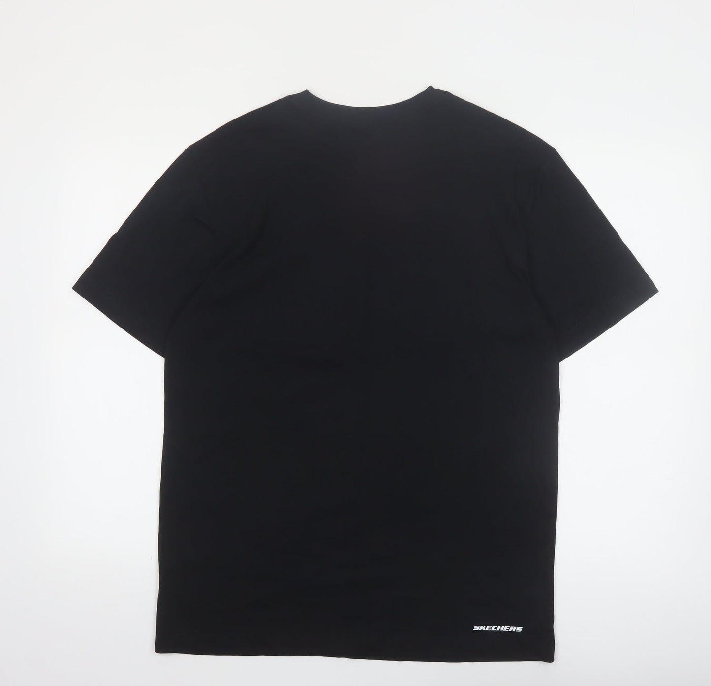 Skechers Men's Black Medium Logo Graphic Cotton T-Shirt