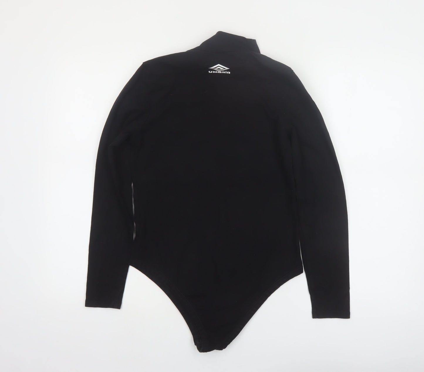 Umbro Women's Black Long Sleeve Stretch Logo Bodysuit L