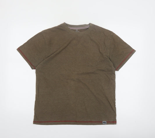 Red Thread Premium 51 Men's Brown Crew Neck Short Sleeve T-Shirt Size S