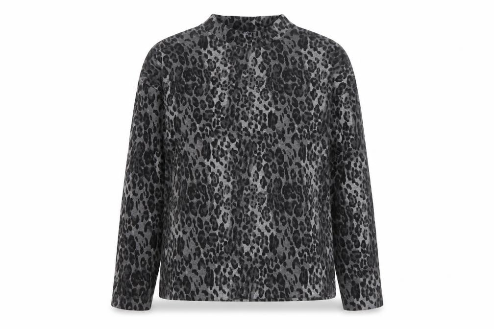 Marks & Spencer Women’s Grey Leopard Print Pullover Jumper Size 16