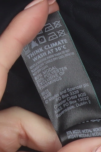 Marks and Spencer Women’s Black Wrap Sleeveless Blouse Size 12