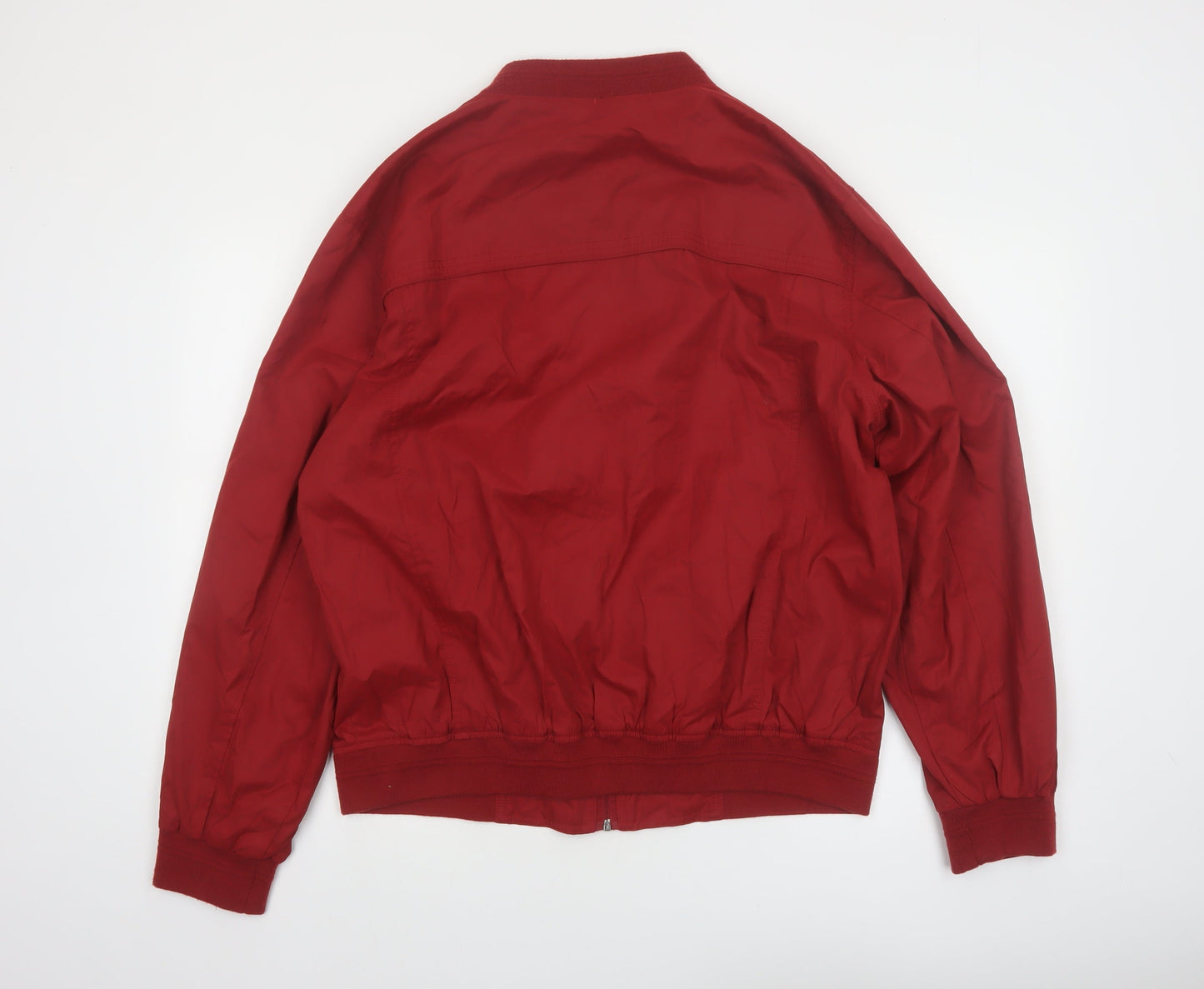 Bexleys Men's Red Bomber Jacket Size 42 Regular Fit Full Zip