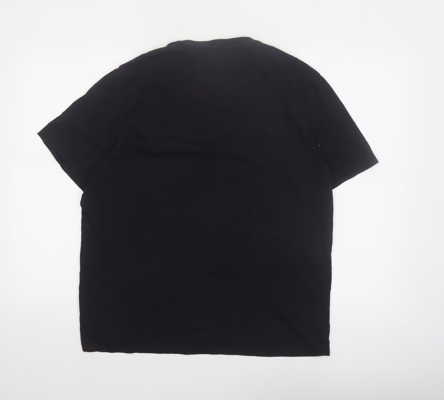 Farah Men's Black Crew Neck Short Sleeve Cotton T-Shirt L