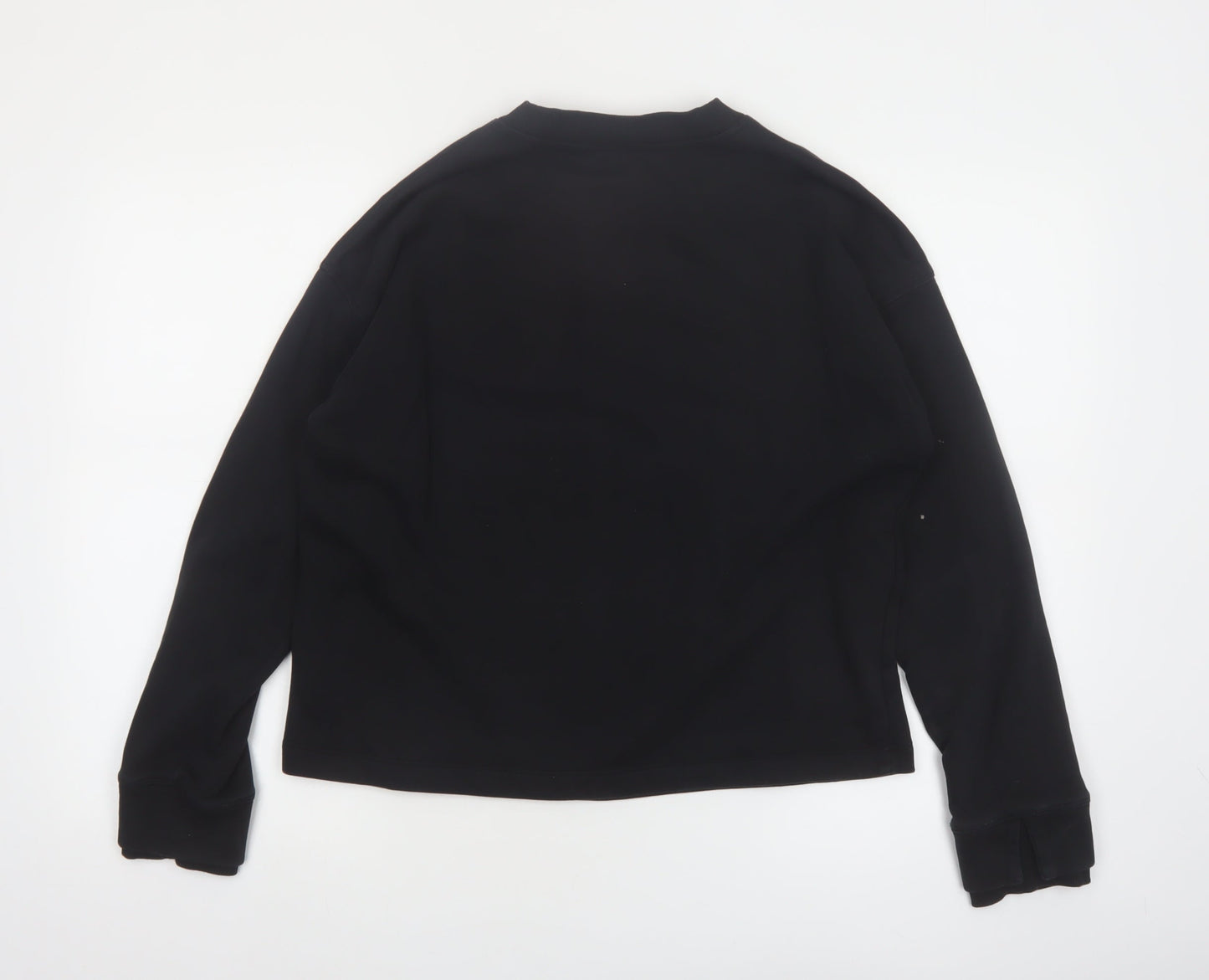 DKNY Sport Women's Black Cotton Blend Crew Neck Pullover Sweatshirt M