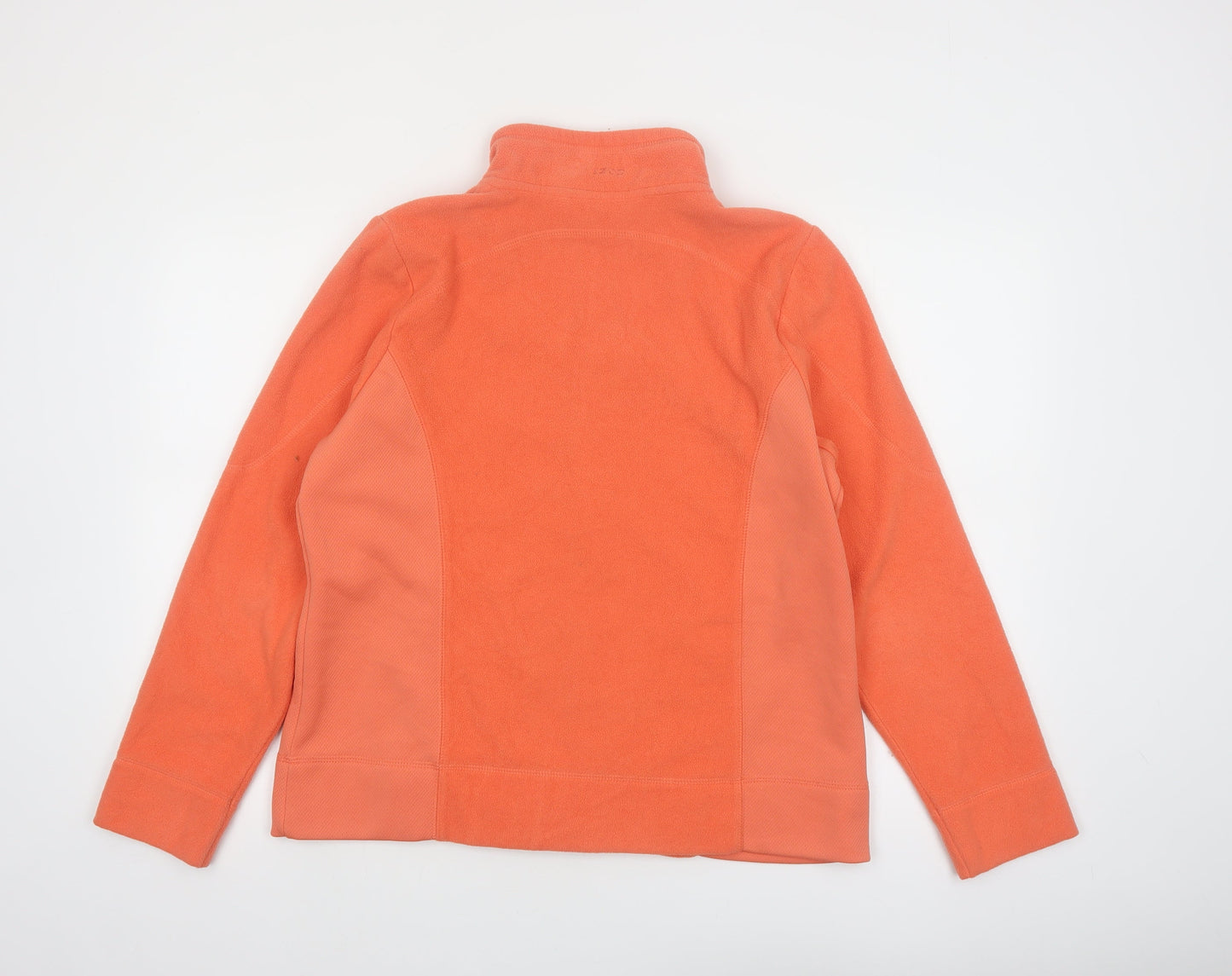 IZOD Womens Orange Fleece Full Zip Jacket Size L