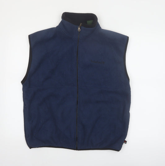 Timberland Mens Blue Fleece Waistcoat Bodywarmer M
