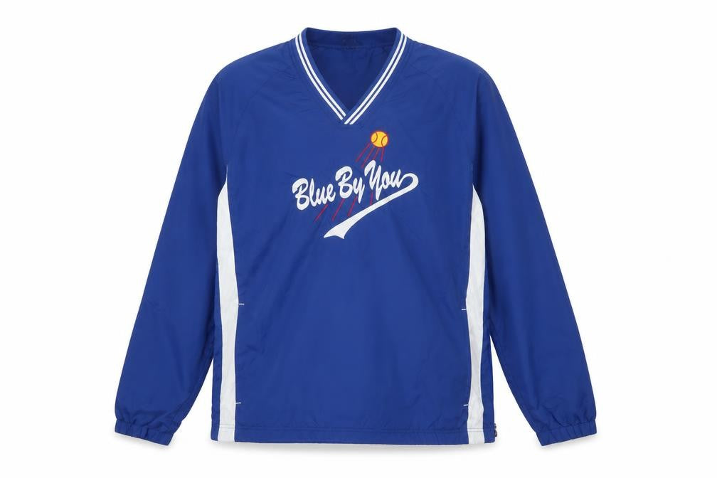 Sport-Tek Men's Blue Pullover Sweatshirt L Embroidered Baseball Style