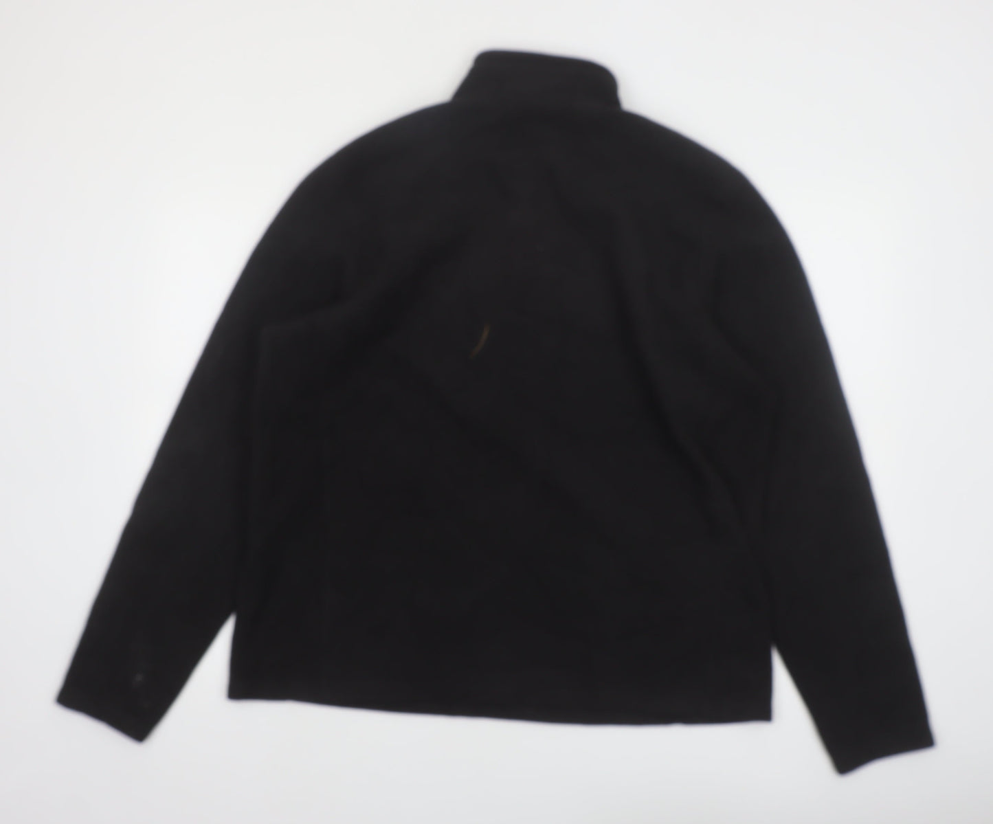 L.L.Bean Men's Black Fleece 1/4 Zip Pullover Sweatshirt L Regular