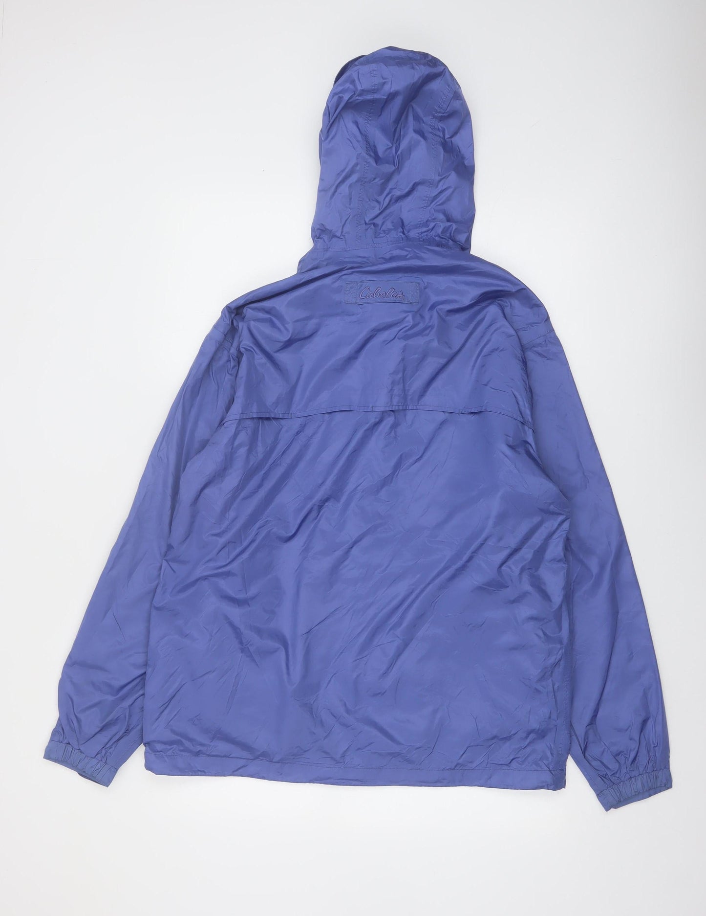 Cabela's Women's Blue Waterproof Hooded Rain Jacket Size M Regular