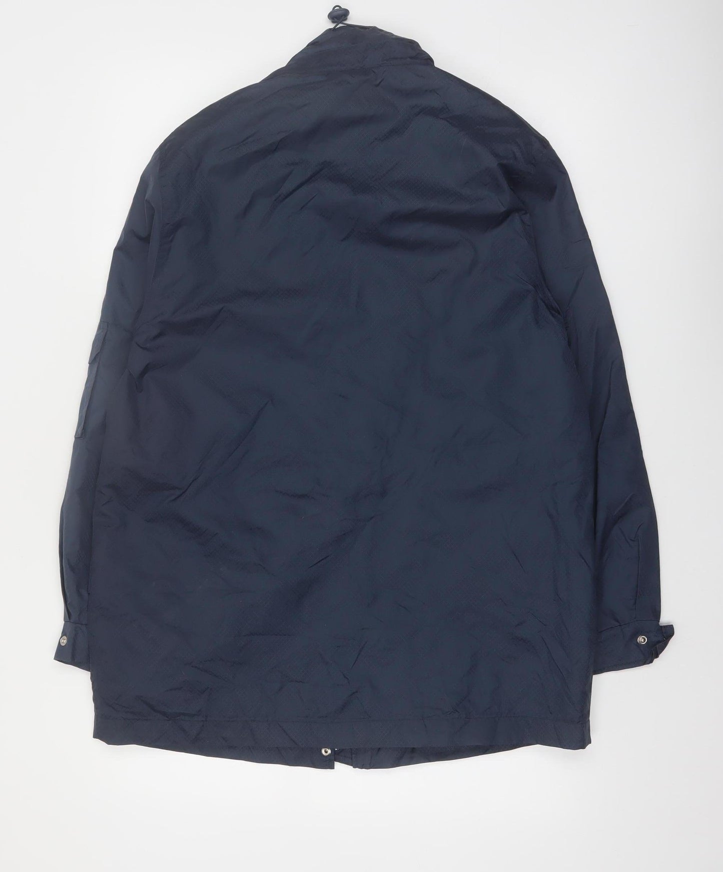B.U.M Equipment Men's Blue Nylon Parka Jacket Size S Hooded
