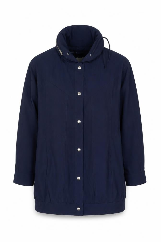 Rugged Wear Womens Navy Mid-Length Hooded Jacket Size M